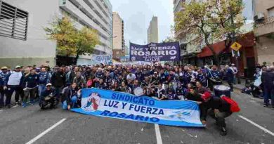 El sindicato de Luz y Fuerza Rosario marchó junto a la CGT este 1 de mayo en Buenos Aires