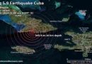 Un terremoto de 5,9 a 5,8 sacudió una región de Cuba