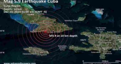 Un terremoto de 5,9 a 5,8 sacudió una región de Cuba