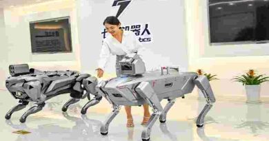 China presentó más robots: cuadrúpedos a prueba de explosiones