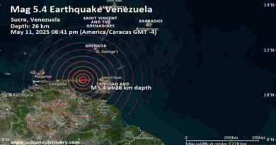 Venezuela: Un terremoto de magnitud 4,9 se registró frente a las costas del país