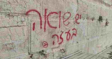 “Hay un Holocausto en Gaza”, pintaron en el Muro de los Lamentos