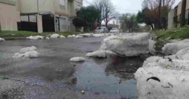 Tormenta histórica en La Pampa: Granizo y destrozos en la madrugada