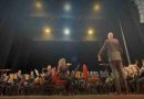 Nelson Castro dirigió la Marcha de San Lorenzo en el Festival de Bandas de Rosario