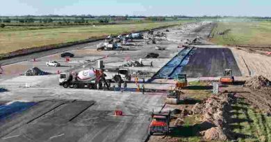 Puccini: “Tenemos un 30% de avance de obra en la pista del Aeropuerto Internacional de Rosario”
