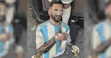 En medio de la interna del Gobierno con la AFA, destrozaron una estatua de Lionel Messi