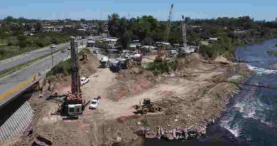 Cascada Saladillo: La provincia está culminando la primera de las dos pantallas de contención para frenar el retroceso