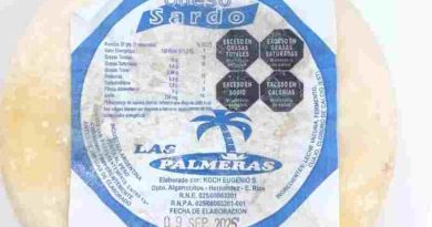 Seguridad Alimentaria: La Assal prohibió el queso sardo Las Palmeras