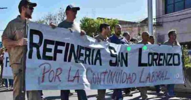 Gremio de vigiladores privados lanzó un plan de lucha en Refinería San Lorenzo por los despidos de 7 trabajadores
