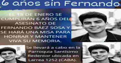 A seis años del asesinato de Fernando Báez Sosa, la  familia y los amigos organizaron una misa