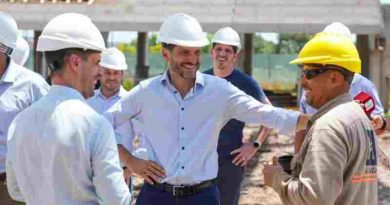 Pullaro recorrió una de las obras emblemáticas para los Juegos Suramericanos: el Microestadio de Rafaela, con un avance cercano al 45 %