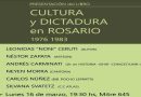 A 50 años del Golpe: Presentan el libro “Cultura y Dictadura en Rosario 1976-1983”
