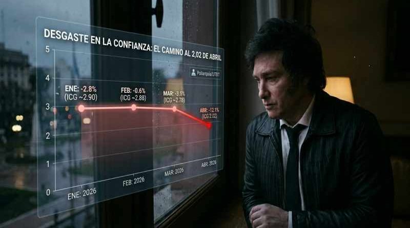 Fin de la luna de miel: Según la encuesta de Di Tella la confianza en Milei se desploma a niveles récord
