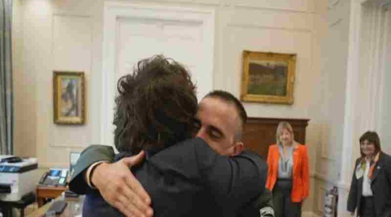 Javier Milei finalmente se encontró con Nahuel Gallo