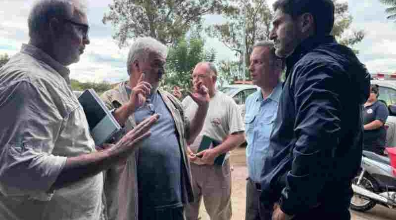 Pullaro supervisó la defensa hídrica y el funcionamiento de las bombas en Villa Minetti