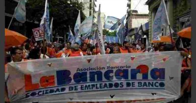 Los bancarios se movilizan este miércoles a la Sede de Nación Servicios por el despido “sin causa” de un trabajador