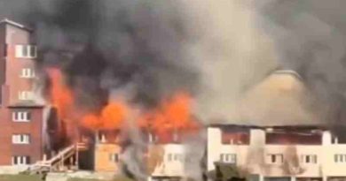 Se incendió un histórico hotel en Bariloche