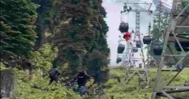 India: un teleférico se detuvo con turistas a 150 metros de altura, el rescate duró 6 horas