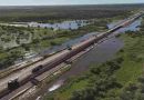 La provincia avanza con obras para proteger y repavimentar el puente sobre el Río Salado en la Ruta 39