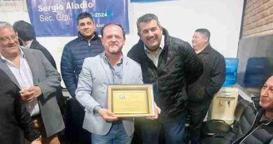 Sergio Aladio y Leandro Bond compartieron la inauguración de la nueva casa de Camioneros en San Lorenzo