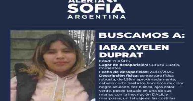 Alerta Sofía por una joven de 17 años desaparecida desde el viernes en Curuzú Cuatiá