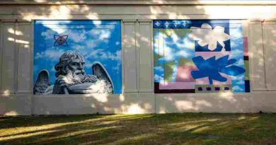 Artistas rosarinos realizan el primer mural colectivo en el cementerio El Salvador