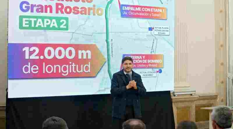 El gobierno provincial acelera la obra pública en Rosario mediante una inversión para ampliar el agua potable y el saneamiento