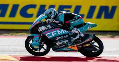Moto3: Morelli terminó tercero en el GP de Aragón y se subió al podio por cuarta ocasión en el año