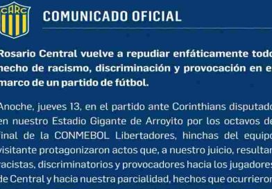 Tras las denuncias por racismo de Corinthians, Central denunció provocaciones de parte los hinchas del equipo brasileño