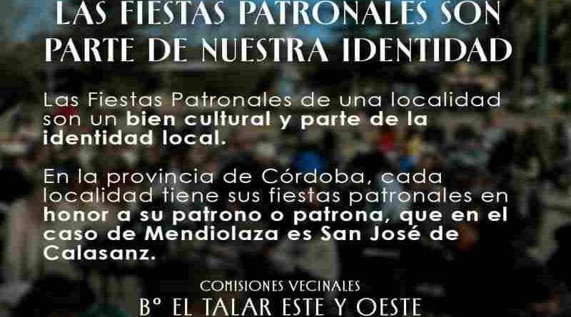 Córdoba: La Comisiones Vecinales de Mendiolaza rechazan el cobro de entradas para las Fiestas Patronales