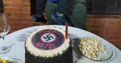 Misiones: escándalo por un hombre que festejó su cumpleaños con una torta decorada con una esvástic