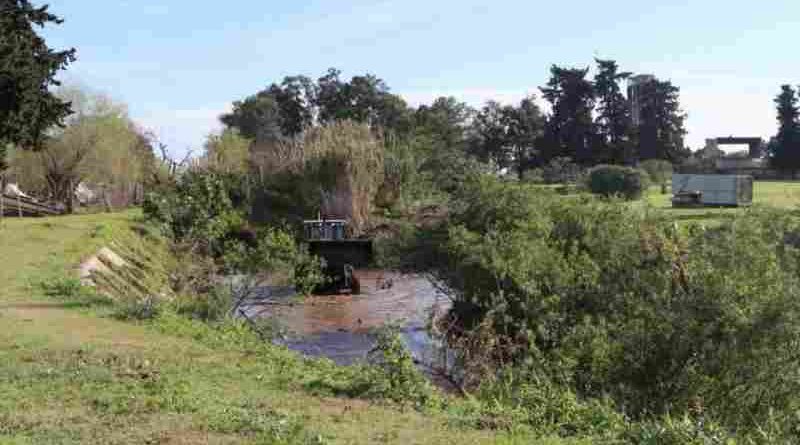 Fenómeno de El Niño: comenzaron los trabajos de limpieza y desmalezamiento en el canal de desagüe pluvial del Túnel Subfluvial