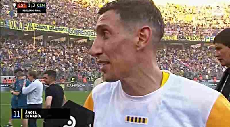 Ángel Di María, tras el título de Central:”Esta alegría es para la gente y para los que están siempre apoyando”