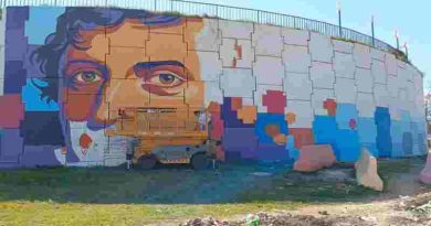 “Rosario Pinta a Rosario”: se suma un nuevo mural en el ingreso a la ciudad