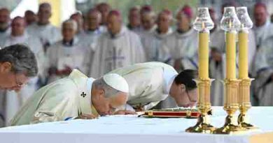 El papa celebró una misa multitudinaria en París
