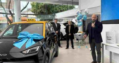 Con financiamiento provincial, se incorporó el primer taxi eléctrico de Rosario
