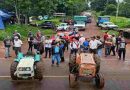 Yerbateros misioneros protestaron durante la visita de Milei