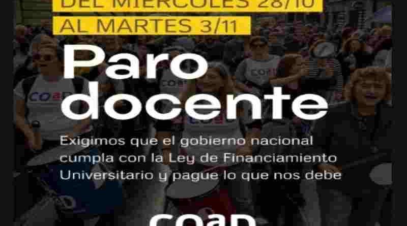 COAD profundiza el plan de lucha en Rosario: impulsan un paro de una semana completa tras el Congreso de CONADU