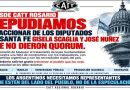 Fuerte repudio de la CATT a Scaglia y Núñez por no bajar al recinto: “traicionaron al pueblo que los votó”