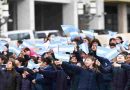 Cientos de estudiantes celebraron y manifestaron lealtad a la Bandera en una nueva edición “Sí, prometo”